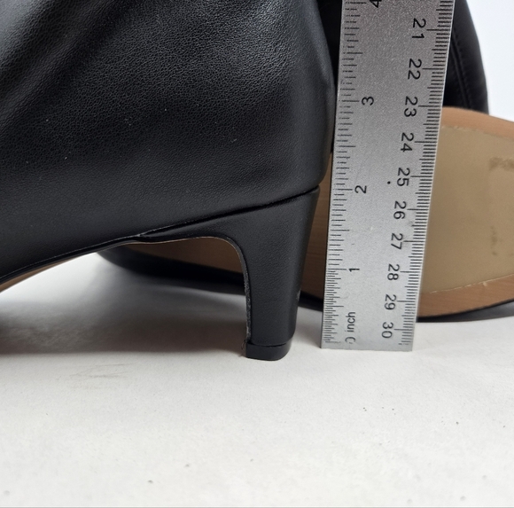 Seychelles June Black Faux Leather Mid Calf Boots Sz 7.5 Expandable Calf Gusset - Picture 7 of 12